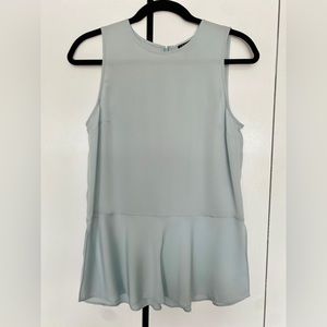 Theory Nicella 100% Silk Sleeveless Peplum Blouse